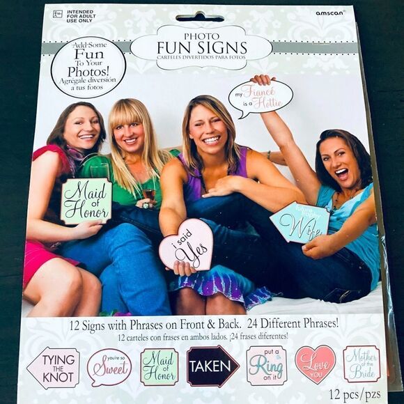 Bridal Shower Bachelorette Party Photo Prop Signs - Picture 1 of 4